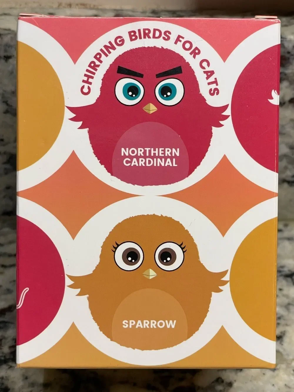 Pataroma Interactive Plush “Chirping Birds” for Cats Northern Cardinal & Sparrow